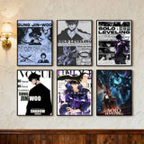 Solo leveling sung jin woo Anime Poster Art Print Anime Style Home Decor Ideal Gift Perfect Room Decor