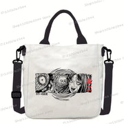 Junji Ito Cat Anime Shoulder Bag Unisex Canvas Crossbody