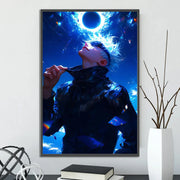 J-Jujutsu Gojo Satoru Self-adhesive Poster Figures Home Decoration Painting Wall Art Bedroom Cartoons Decor Anime Wallpaper