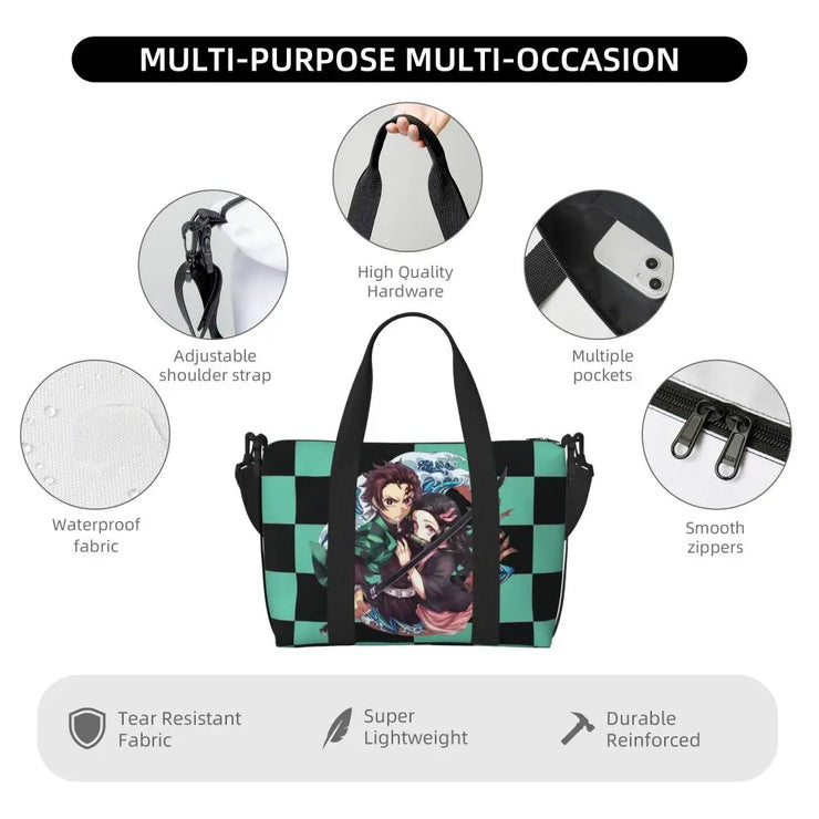 Demon Slayer Tote Bag Tanjiro & Nezuko Beach/Travel Bag
