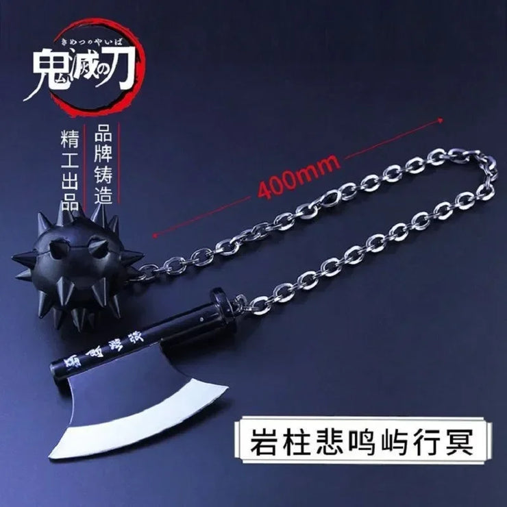 Demon Slayer Sword 9pcs Katana Sword Nichirin Blade Collection Samurai Royal Japanese Anime Weapon Model Keychain Gifts Toys Boy