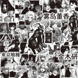 10/30/70pcs Black White Anime Tokyo Ghoul Stickers Kaneki Ken Cartoon Sticker Water Bottle Phone Notebook Cool Decals Decoration