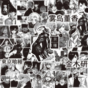 10/30/70pcs Black White Anime Tokyo Ghoul Stickers Kaneki Ken Cartoon Sticker Water Bottle Phone Notebook Cool Decals Decoration