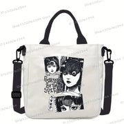 Junji Ito Cat Anime Shoulder Bag Unisex Canvas Crossbody