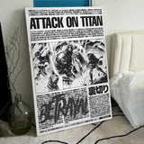 Anime A-Attack O-On Titan Poster Room Wall Art Decor Waterproof Stickers For Home Bar Bedroom Decoration