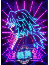 Neon Style Poster Canvas Painting  Japan Anime Cartoon Figure Wall Art Picture For Living Room Home Decor Unframed