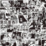 10/30/70pcs Black White Anime Tokyo Ghoul Stickers Kaneki Ken Cartoon Sticker Water Bottle Phone Notebook Cool Decals Decoration