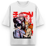 Chainsaw Man Animation Short Sleeve T-Shirt Denji Pochita Printing Classic T-shirt Men's Summer New Fashion Cotton Top Clothing