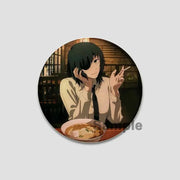 Anime Chainsaw Man Button Pins Character Makima Denji Cartoon Brooches Round Badge Backpacks Accessory Decor Fans Collect Gifts