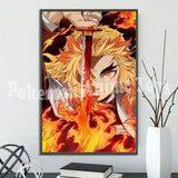 Demon Slayer Self-adhesive Anime Poster Hashira Nezuko Agatsuma Zenitsu Inosuke Wall Painting Home Decor Wall Art Room Kid Gift