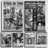 Anime A-Attack O-On Titan Poster Room Wall Art Decor Waterproof Stickers For Home Bar Bedroom Decoration