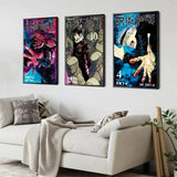 Pop Japan Classic Anime Jujutsu Kaisen Poster Aesthetic All Character Manga Cover Retro Canvas Print Wall Art Kawaii Room Decor