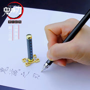 20CM Anime Demon Slayer Sword Model Gel Pen Kimetsu No Yaiba Tanjirou Weapon Black Refill Cosplay Prop Student Gift Box Package