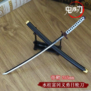 Demon Slayer Sword 9pcs Katana Sword Nichirin Blade Collection Samurai Royal Japanese Anime Weapon Model Keychain Gifts Toys Boy