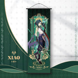 Genshin Impact Scroll Canvas Painting Columbina Sandrone Flins Home Decor Wall Hanging Anime Poster Wall Art Room Decoration