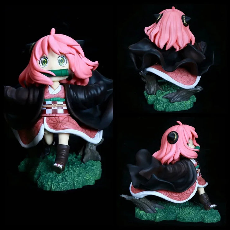 SPY×FAMILY Anya Forger COS Demon Slayer Kamado Nezuko Cute Version Doll Action Figure Toys Anime Model