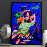anime Chainsaw Man Poster Posters Anime Room Decor Decoration Movie Backpack Wall Interior Music Wall Art