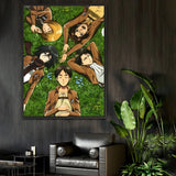 Anime A-Attack on Titans Poster Sticky Wall Art Printing Waterproof Home Living Bed Room Bar Aesthetic Decor