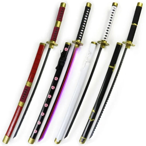 40inch Luminou Roronoa Zoro Katana Sword Led Light Anime Zoro Cosplay Prop Real Japanese Katana Original Samurai Sabre Kid Toy