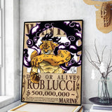O-One P-Piece Wanted Poster Poster Art Print Anime Style Home Decor Ideal Gift Perfect Room Decor