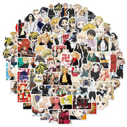 100PCS Anime Tokyo Revengers Stickers Waterproof DIY Graffiti Phone Laptop Luggage Guitar Notebook Cup Cartoon Stickers Kids Toy