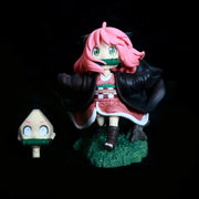 SPY×FAMILY Anya Forger COS Demon Slayer Kamado Nezuko Cute Version Doll Action Figure Toys Anime Model