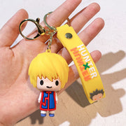 Anime Hunter x Hunter Keychain Cosplay Killua Kurapika Keyrings Resin Pendant Car Bag Key Chain Jewelry Accessories Wholesale