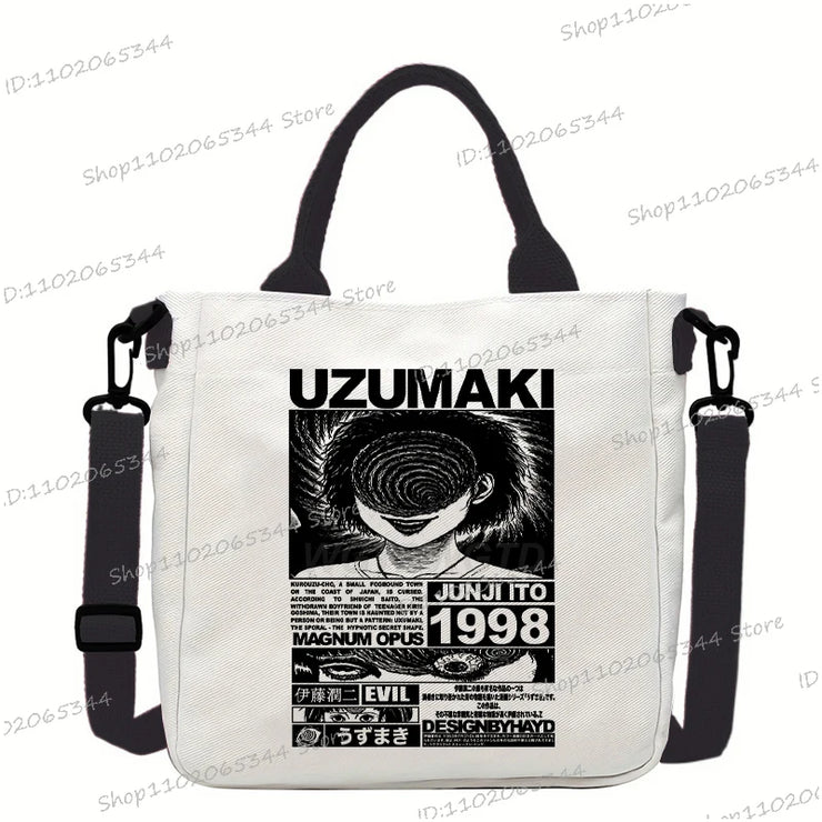 Junji Ito Cat Anime Shoulder Bag Unisex Canvas Crossbody