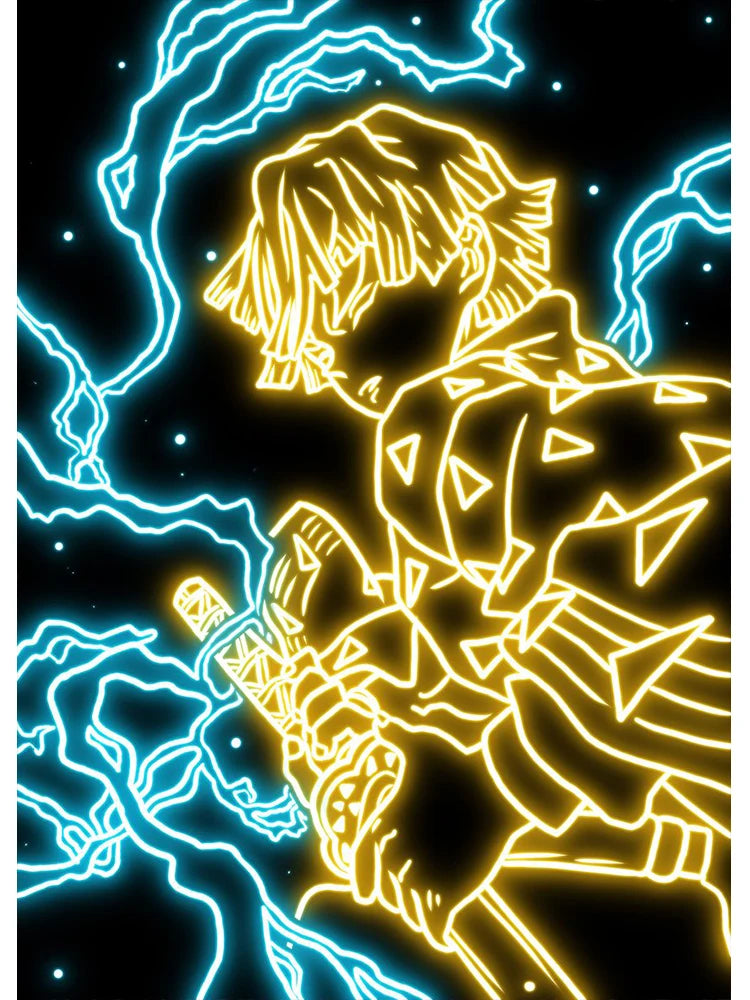 Neon Style Poster Canvas Painting  Japan Anime Cartoon Figure Wall Art Picture For Living Room Home Decor Unframed