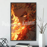 Demon Slayer Self-adhesive Anime Poster Hashira Nezuko Agatsuma Zenitsu Inosuke Wall Painting Home Decor Wall Art Room Kid Gift