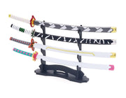 Demon Slayer Sword 9pcs Katana Sword Nichirin Blade Collection Samurai Royal Japanese Anime Weapon Model Keychain Gifts Toys Boy