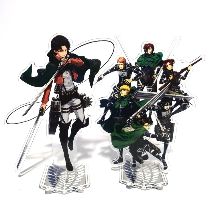Attack on Titan Acrylic Standing Eren Mikasa Levi Erwin Armin Anime Action Figures Wolf Titan 16cm Model Toys Decor Toys For Kid