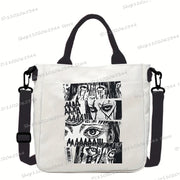 Junji Ito Cat Anime Shoulder Bag Unisex Canvas Crossbody