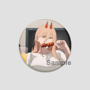 Anime Chainsaw Man Button Pins Character Makima Denji Cartoon Brooches Round Badge Backpacks Accessory Decor Fans Collect Gifts