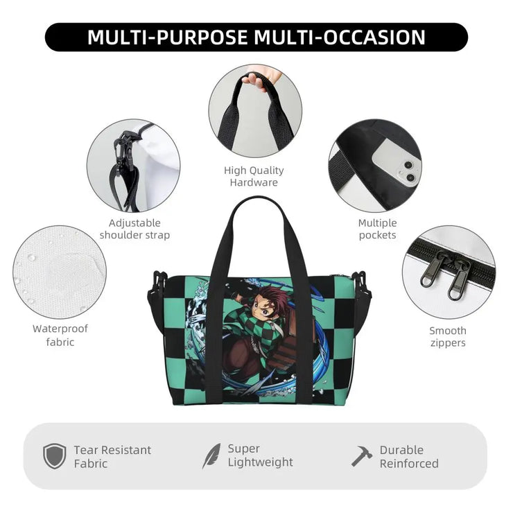 Demon Slayer Tote Bag Tanjiro & Nezuko Beach/Travel Bag