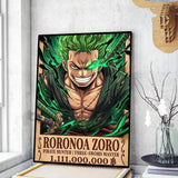 O-One P-Piece Wanted Poster Poster Art Print Anime Style Home Decor Ideal Gift Perfect Room Decor