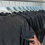Solo Leveling Anime Print Vintage Washed T Shirt Men Women Cotton Short Sleeve Tee Streetwear Casual Tops 2025 Summer Harajuku