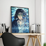Japanese Anime Attack on Titan  Self-adhesive Art Poster Whitepaper Prints Posters Artwork Home Decor