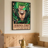 O-One P-Piece Wanted Poster Poster Art Print Anime Style Home Decor Ideal Gift Perfect Room Decor