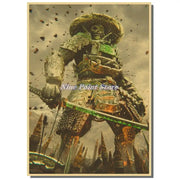 Japan Samurai Kraft paper Poster Home Wall Art Prints Pictures Bedroom Living Room Decor Murals Shop Bar Decoration