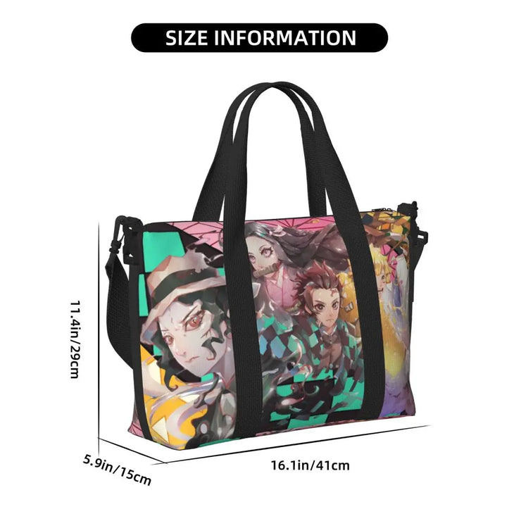 Demon Slayer Tote Bag Tanjiro & Nezuko Beach/Travel Bag
