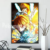 Demon Slayer Self-adhesive Anime Poster Hashira Nezuko Agatsuma Zenitsu Inosuke Wall Painting Home Decor Wall Art Room Kid Gift