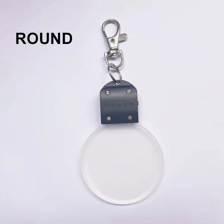 Custom LED Light 7 Colors Keychains Cartoon Acrylic Key Chain Photo Customized Anime Charms Clear Acrylic Personalized Keychains