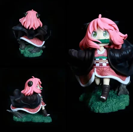 SPY×FAMILY Anya Forger COS Demon Slayer Kamado Nezuko Cute Version Doll Action Figure Toys Anime Model
