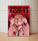 Classic Anime Chainsaw -man Poster Print Canvas Art Pictures Home for Living Room and Bedroom Wall  Decor Frameless Painting
