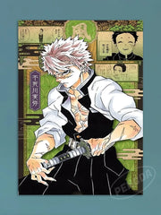 Modern Anime Canvas Wall Art  Demon Slayer Shinazugawa Sanemi Poster  Modular Home Decor for Living Room  Printed Painting