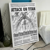 Anime A-Attack O-On Titan Poster Room Wall Art Decor Waterproof Stickers For Home Bar Bedroom Decoration