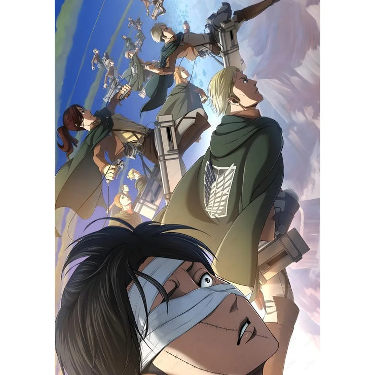 Anime A-Attack on Titans Poster Sticky Wall Art Printing Waterproof Home Living Bed Room Bar Aesthetic Decor