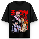 Chainsaw Man Animation Short Sleeve T-Shirt Denji Pochita Printing Classic T-shirt Men's Summer New Fashion Cotton Top Clothing