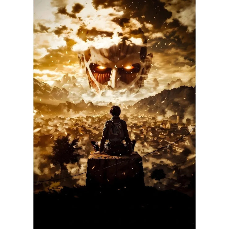 Anime A-Attack on Titans Poster Sticky Wall Art Printing Waterproof Home Living Bed Room Bar Aesthetic Decor